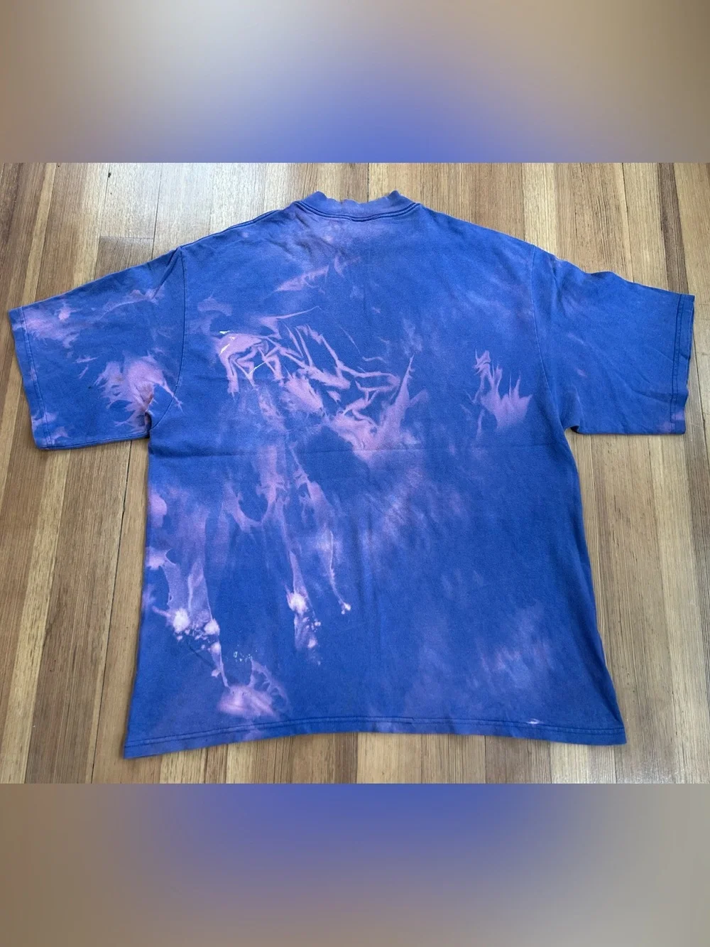 Vtg 90s blue/ pink faded Nike blank tee with embroidered logo made in USA XL